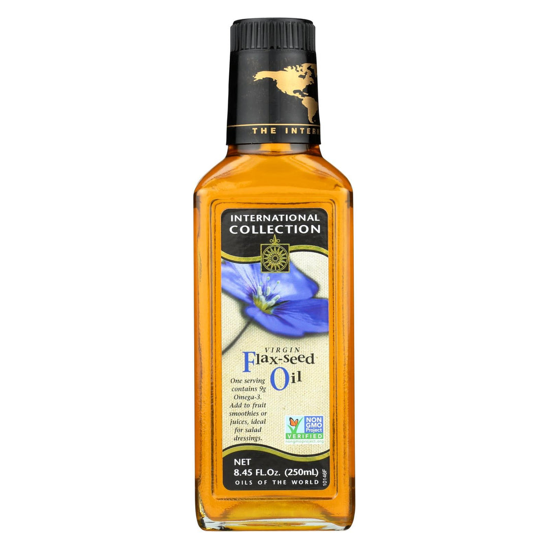 International Collection Flax - seed Oil - Virgin - Case Of 6 - 8.45 Fl Oz. - Maras Green